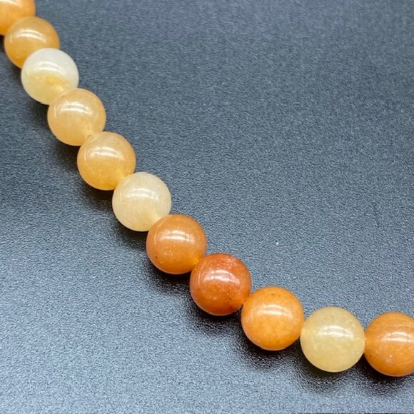 8mm Red Aventurine Genuine Natural Gemstone Bead Strand - Orange Tones - Picture 3 of 3